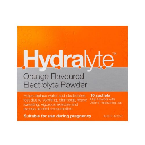 Hydralyte Orange Electrolyte Powder 10 Sachets